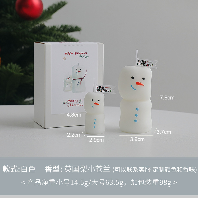 christmas small gift fragrance hand gift birthday gift creative cross-border snowman christmas aromatherapy candle customization full figure