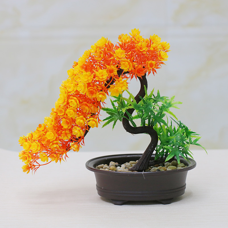 artificial pine home indoor green plant decoration artificial flower potting decoration fake trees big welcome pine plastic bonsai full figure