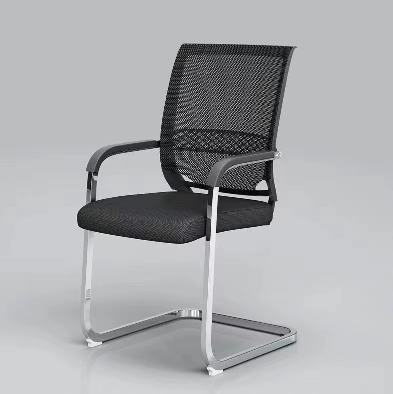 modern minimalist office work chair conference room chair reception mesh chair bow-shaped steel frame chair office furniture Item Picture
