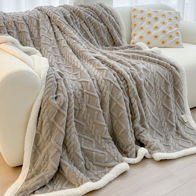 winter tower velvet blanket thickening lamb coral velvet blanket office nap blanket sofa blanket for bed full figure