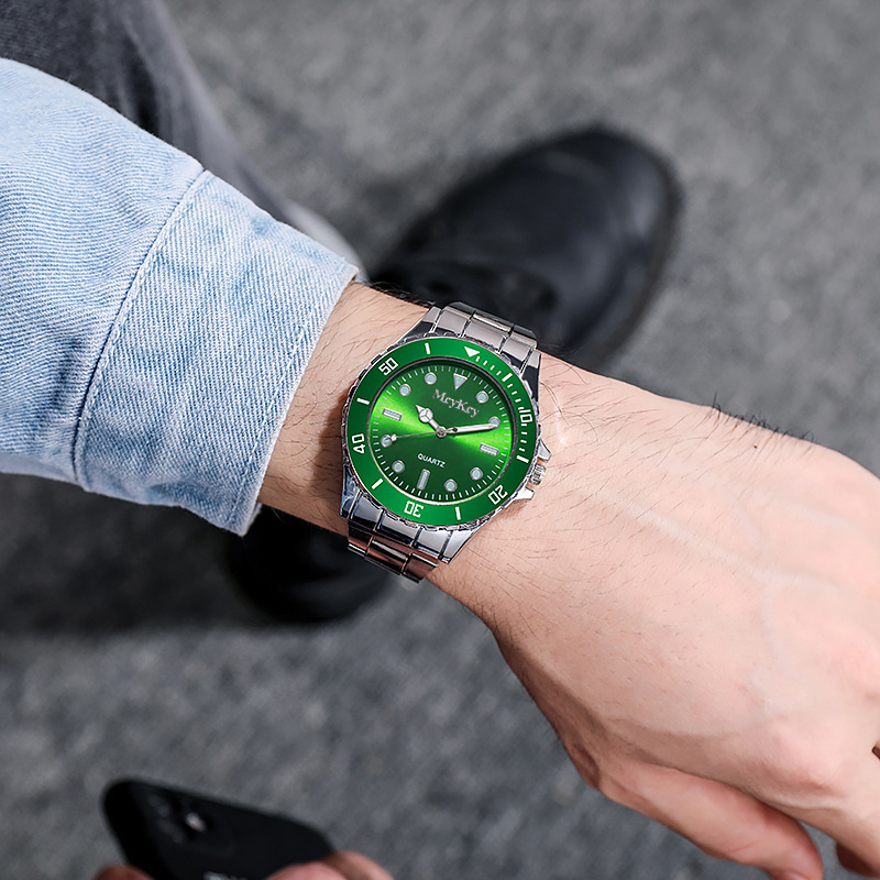 men's steel strap watch quartz watch water ghost business fashion men's watch made of alloy factory in stock supply watch full figure