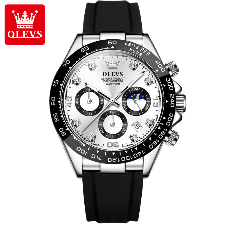 olevs brand watch foreign trade cross-border multi-functional sports timing quartz watch best-seller on douyin men's watch men's full figure