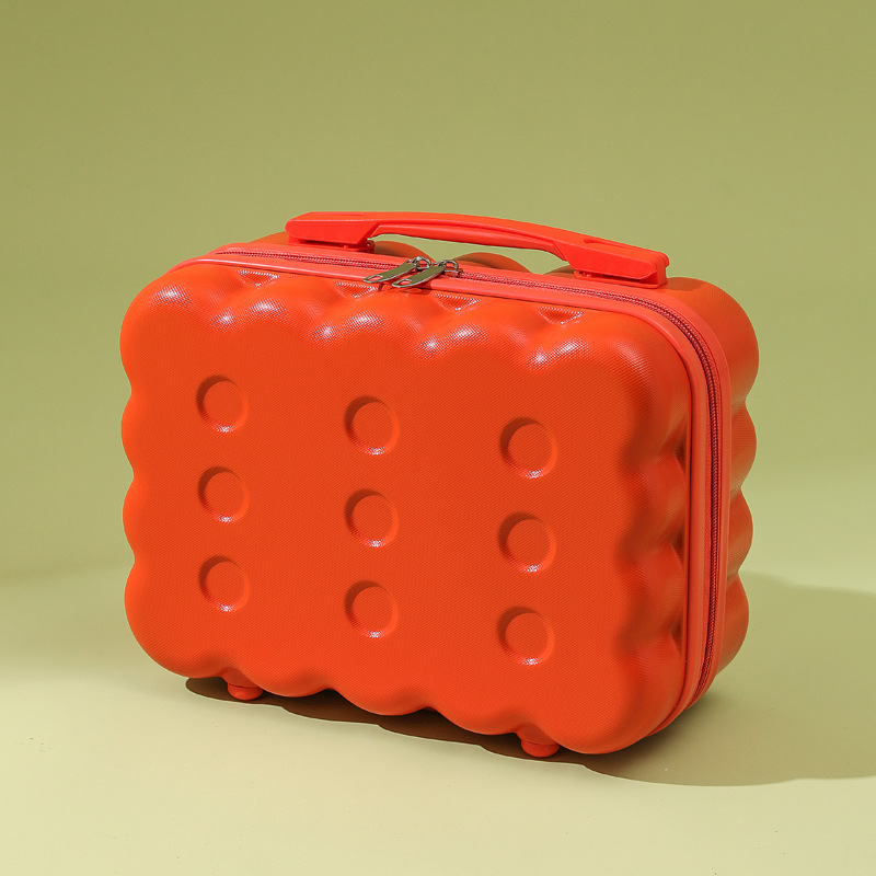 portable box 14-inch luggage macaron biscuit make-up bag cute mini gift suitcase for men and women full figure
