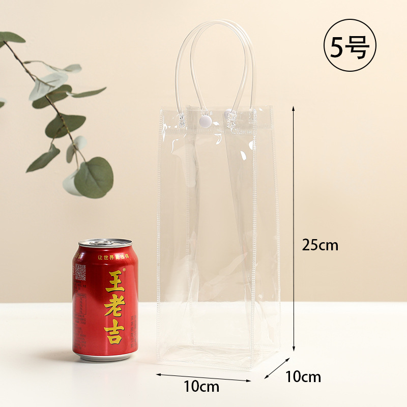 pvc plastic transparent handbag customized logo gift gift bag customized milk tea candy hidden hook packing bag Item Picture