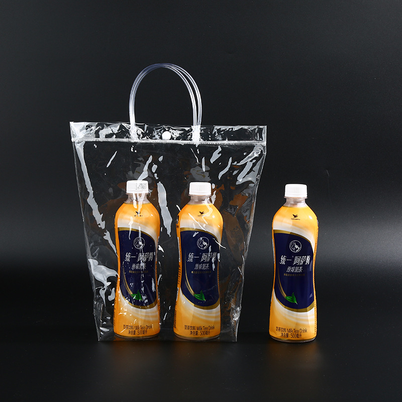 spot pvc plastic handbag candy flowers gift gift bag custom logo transparent gift bag Specification drawing