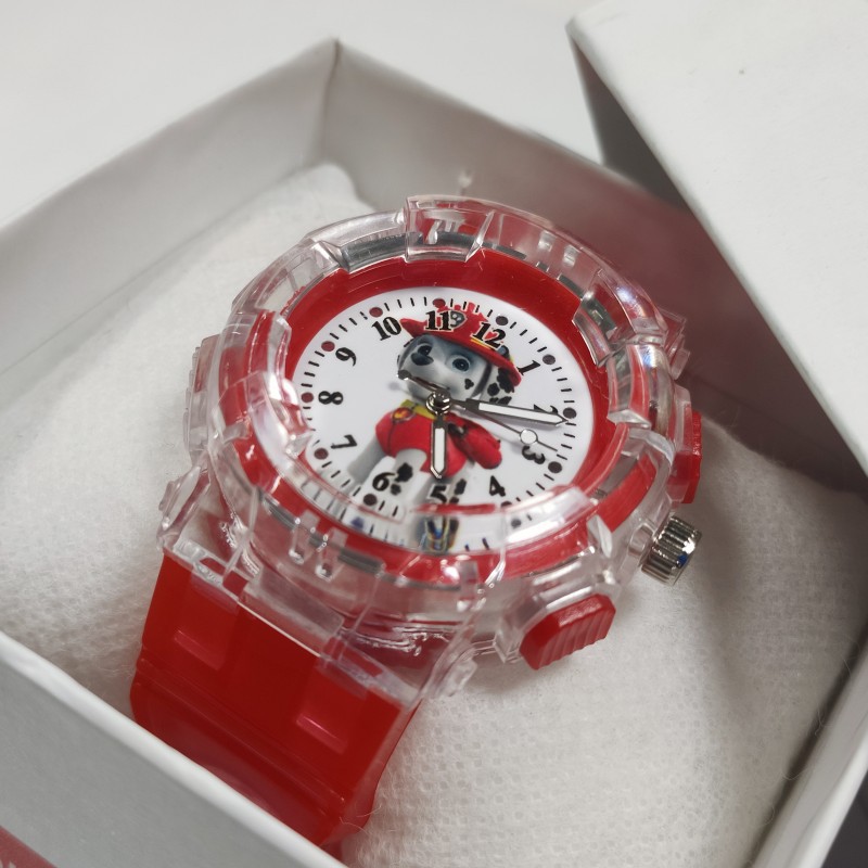 paw patrol cartoon cartoon creative colorful horse running light children luminous watch primary and secondary school boys girls watch Item Picture