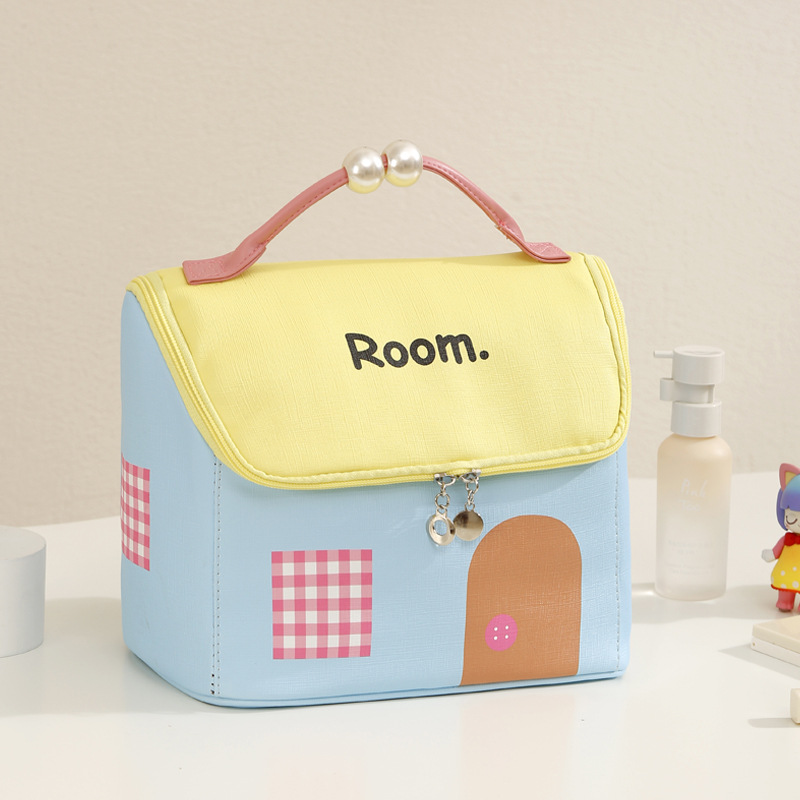 dopamine house cosmetic bag women's large capacity partition portable 2025 new waterproof travel product carrying case details Picture