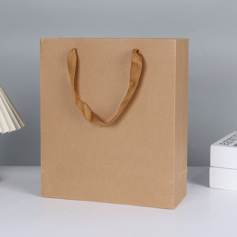 spot kraft paper thickened clothing store handbag small gift bag tea packaging paper gift bag printable logo Application Scenario
