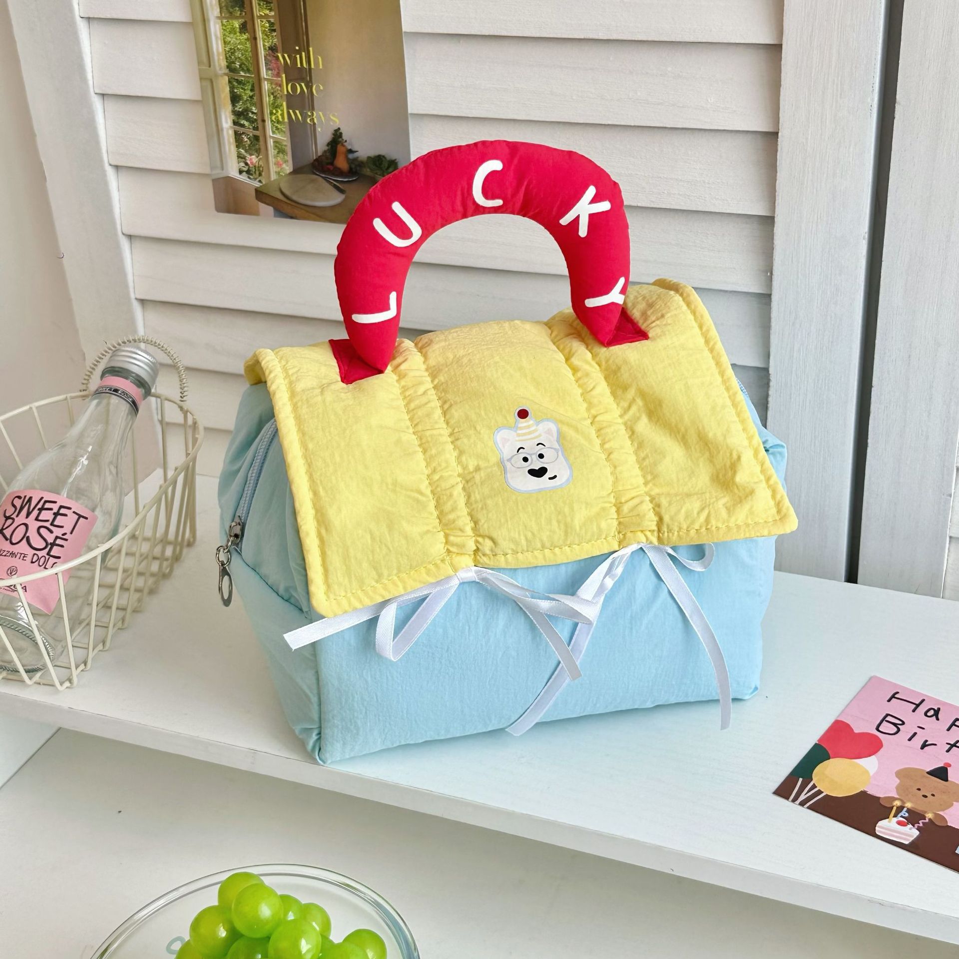 cute house skin care products buggy bag women's large capacity cosmetic bag portable travel wash organizing storage bag details Picture