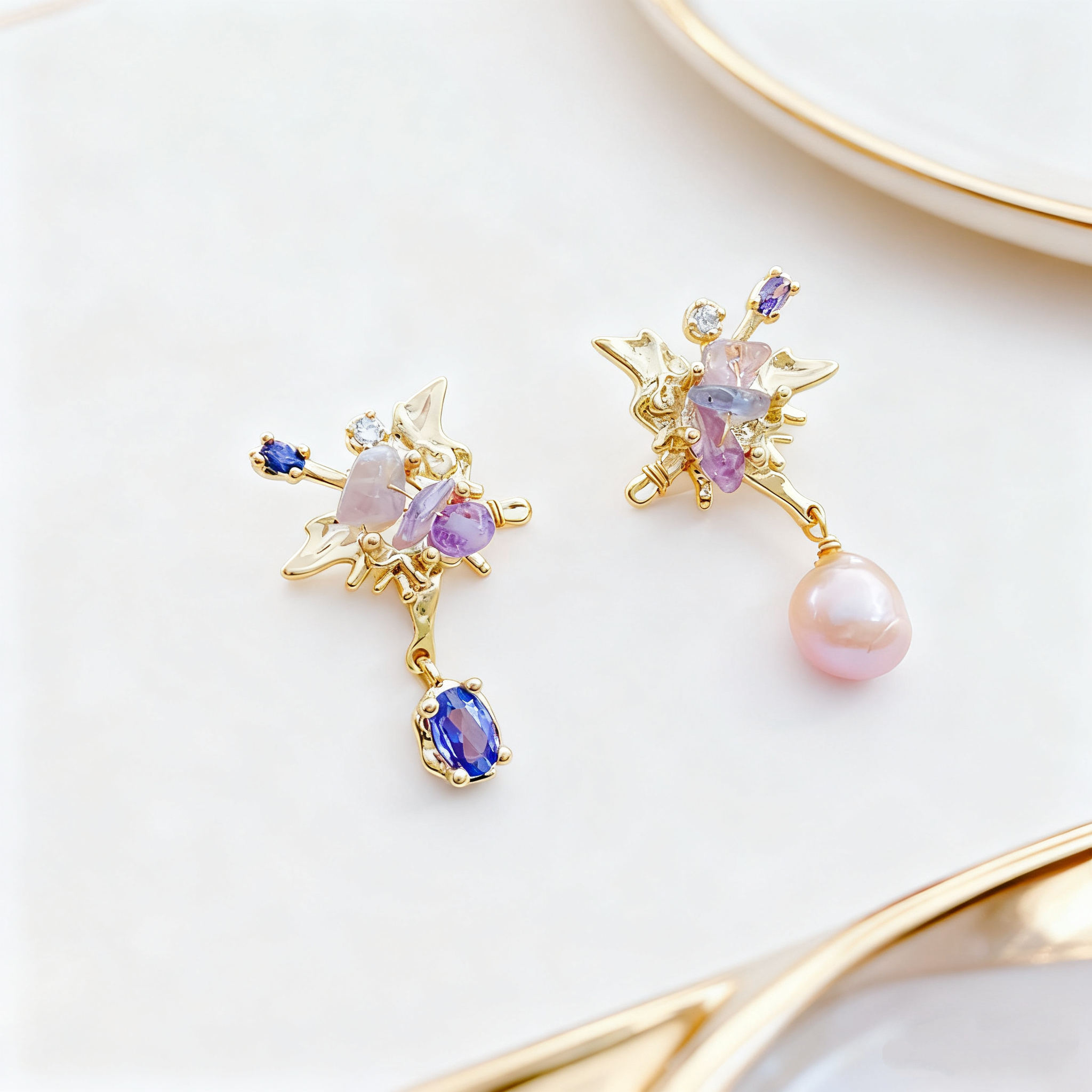 Long and elegant earrings, ear thread, silver stud earrings, women's fashionable earrings, women's accessories, long and fashionable stud earrings for women Application Scenario