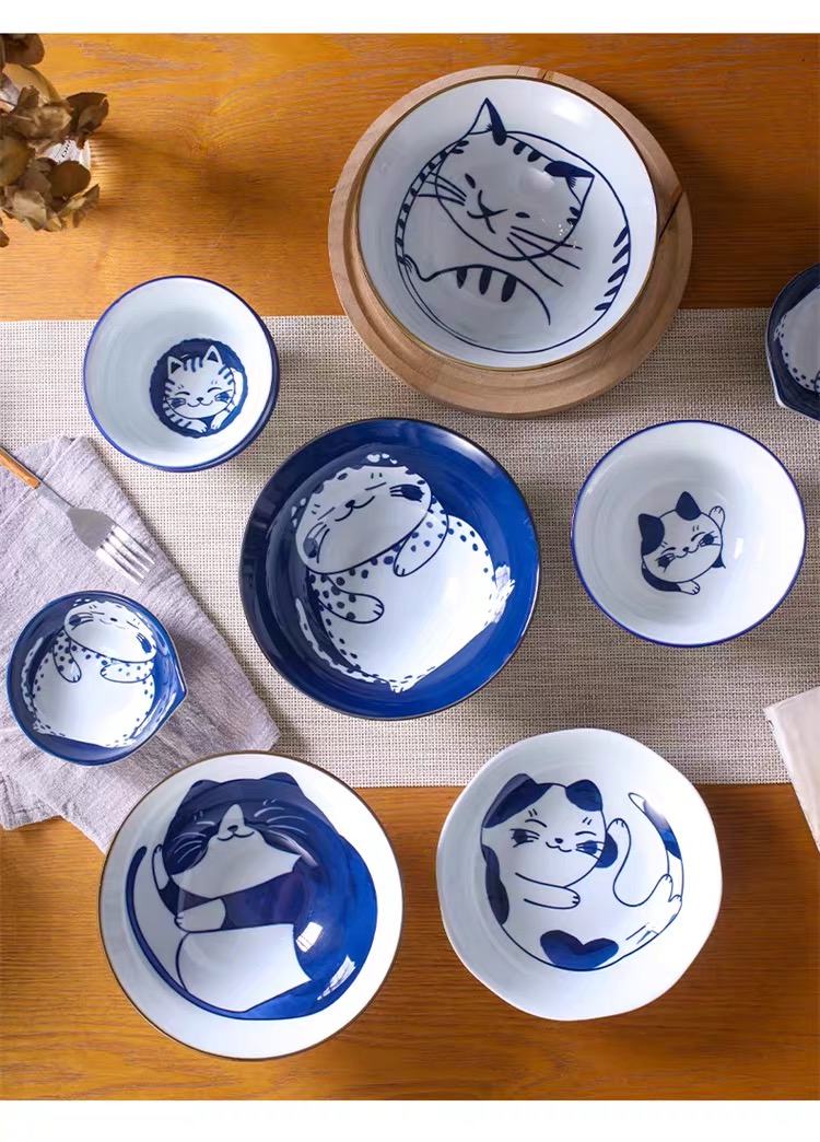 Daily-use ceramic tableware, seafood plates, bowls and plates, combination plates, kitchenware, household dining table decoration details Picture