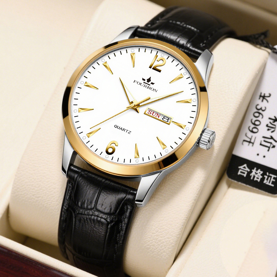 watch men's double calendar luminous leather belt digital men's wholesale waterproof watch men's large dial business Application Scenario
