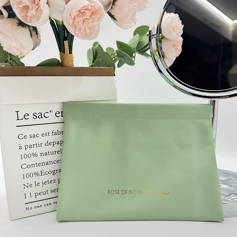 shrapnel storage bag pu automatic closed wired earphone buggy bag coin purse mini portable lipstick cosmetic bag details Picture