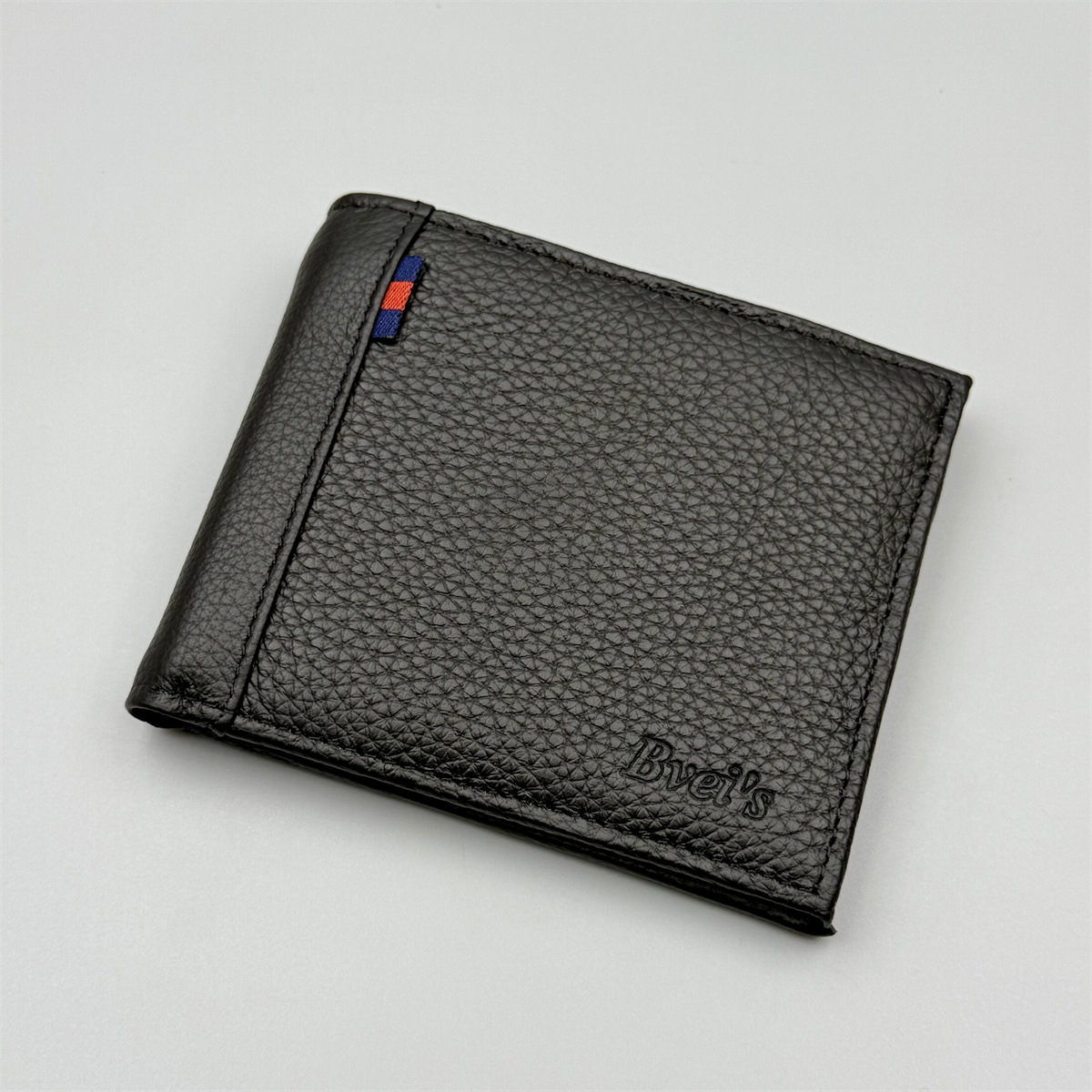 amazon cowhide men's wallet first layer short cowhide men's wallet foreign trade factory in stock leather wallet full figure