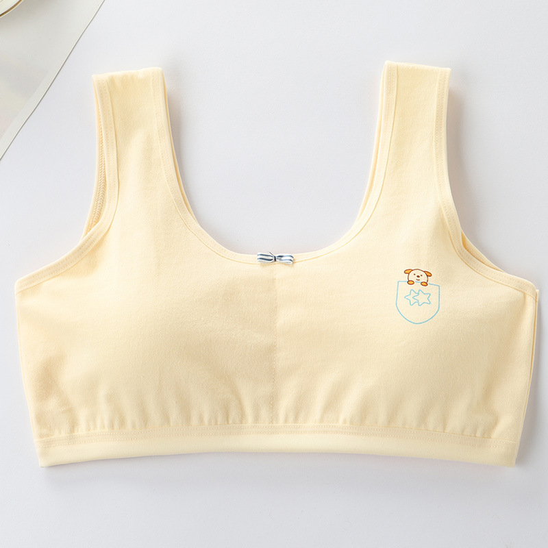 underwear primary school girls development period 8-9-12-16 years old vest pure cotton girl junior high school student nipple coverage bra Specification drawing