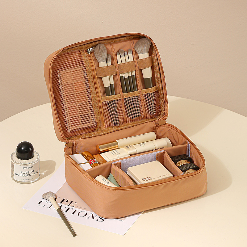 oxford cloth cosmetic bag large portable japanese and korean style wash bag storage box large capacity female cosmetic bag waterproof Specification drawing