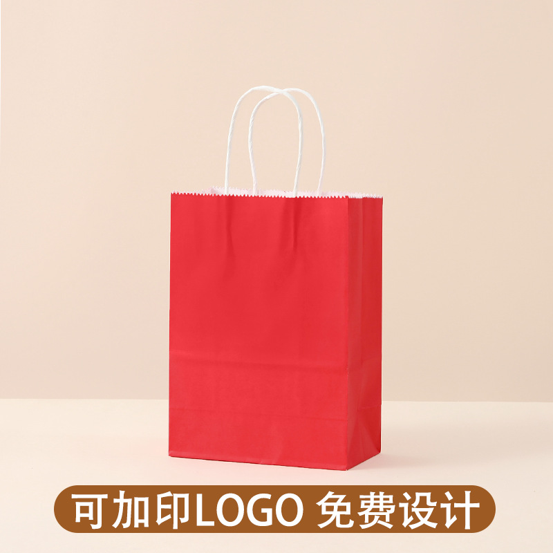 handbag customized takeaway packing bag clothing christmas new year gift bag gift bag printed logo kraft paper bag details Picture