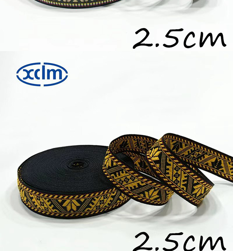 2.5cm ethnic jacquard lace embroidered webbing, elastic accessories for ethnic minority Miao decorative clothing diy handicraft pic 10