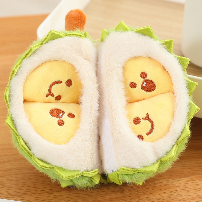 decompression durian doll plush toy emulational creative reward tearable removable fruit doll birthday gift details Picture