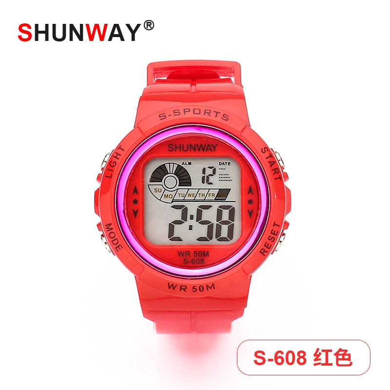 shengwei new children's luminous electronic watch student outdoor waterproof sport watch multi-functional ins style watch Item Picture