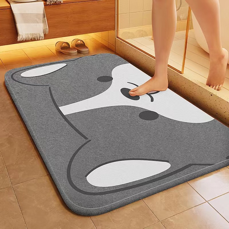 25 household soft diatom ooze bathroom mats bathroom entrance non-slip quick-drying toilet foot mat door mat household carpet Application Scenario