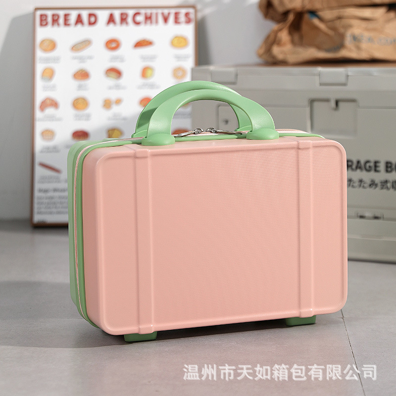 xiaoqing new high-looking retro suitcase red hand gift 14-inch cosmetic case gift box cosmetic case customization Specification drawing