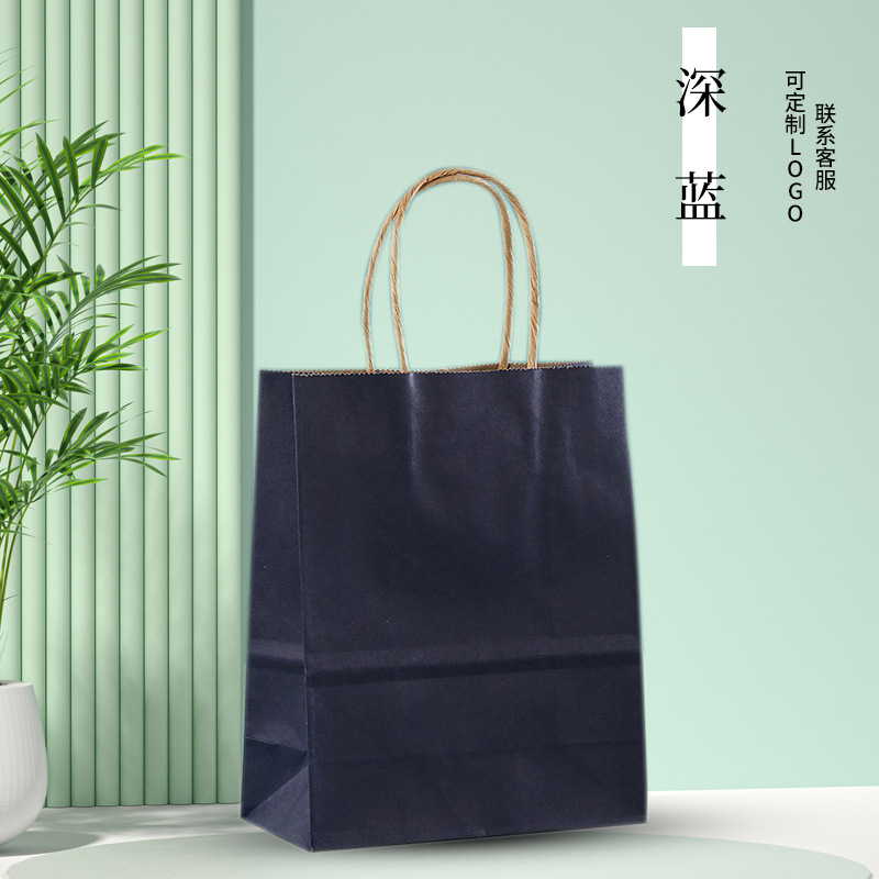 kraft paper bag handbag milk tea baking takeaway packing bag christmas holiday shopping gifts paper packaging bags customization Specification drawing