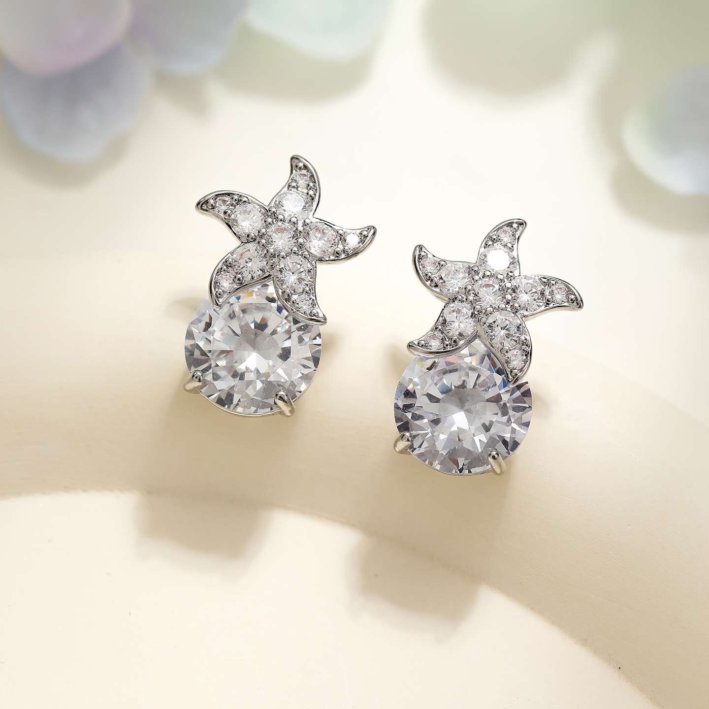 潮流耳钉耳饰女韩版个性嘻哈贝壳饰品简约耳针耳钉配饰百搭款