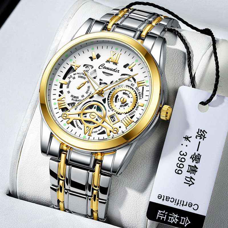 cross-border foreign trade hollow men's watch men's waterproof luminous calendar aliexpress dried shrimp tiktok kuaishou one piece dropshipping Application Scenario