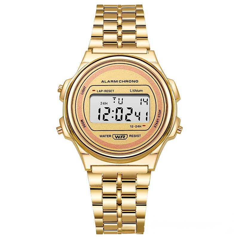 male and female student led electronic watch wr f91w steel belt a159 harajuku style fashion watch multi-functional led watch full figure
