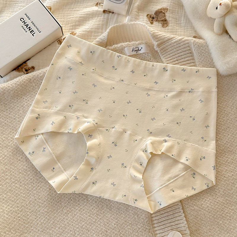 fiberglass antibacterial women's boxer cotton underwear women's printed plus size underwear lengthened cotton crotch sheath boxer shorts details Picture
