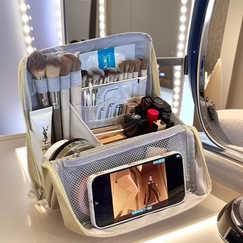 new vertical cosmetic bag large capacity good-looking waterproof portable storage bag portable out multi-partition wash bag Application Scenario