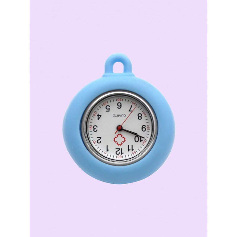 hot sale round silicone nurse watch student exam cute pocket watch simple nurse chest pocket watch quartz watch wholesale Item Picture