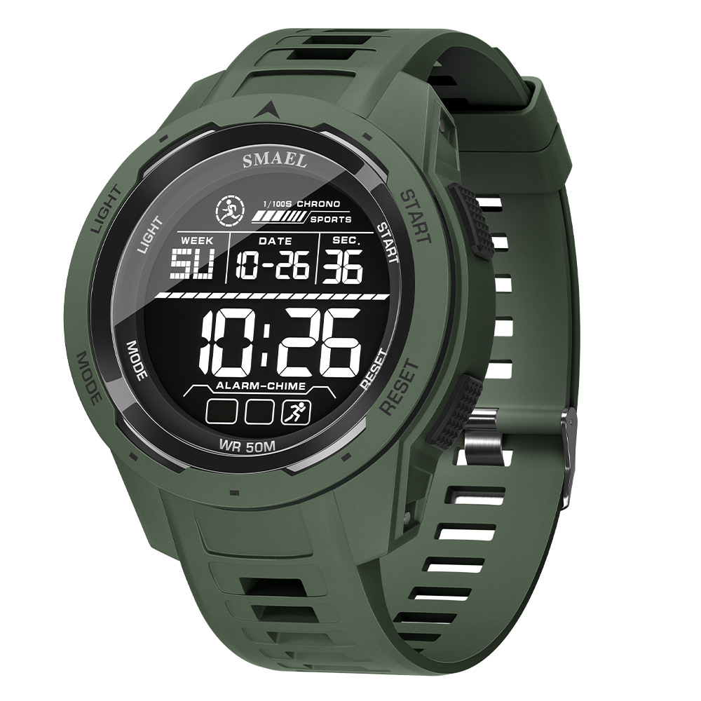 smael new 8105 electronic watch led luminous digital display outdoor sports good-looking waterproof multifunctional watch details Picture