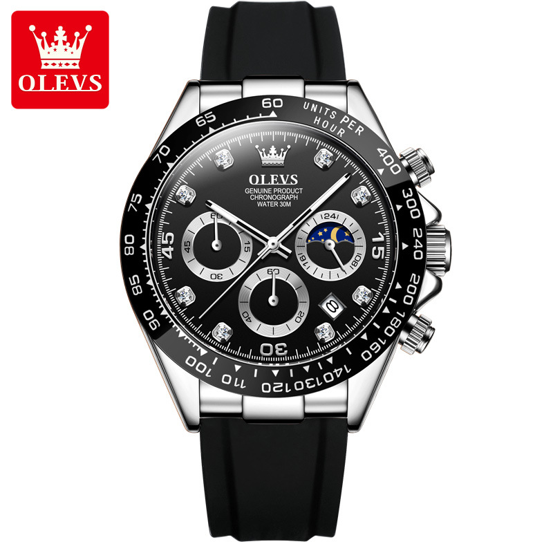 olevs brand watch foreign trade cross-border multi-functional sports timing quartz watch best-seller on douyin men's watch men's details Picture