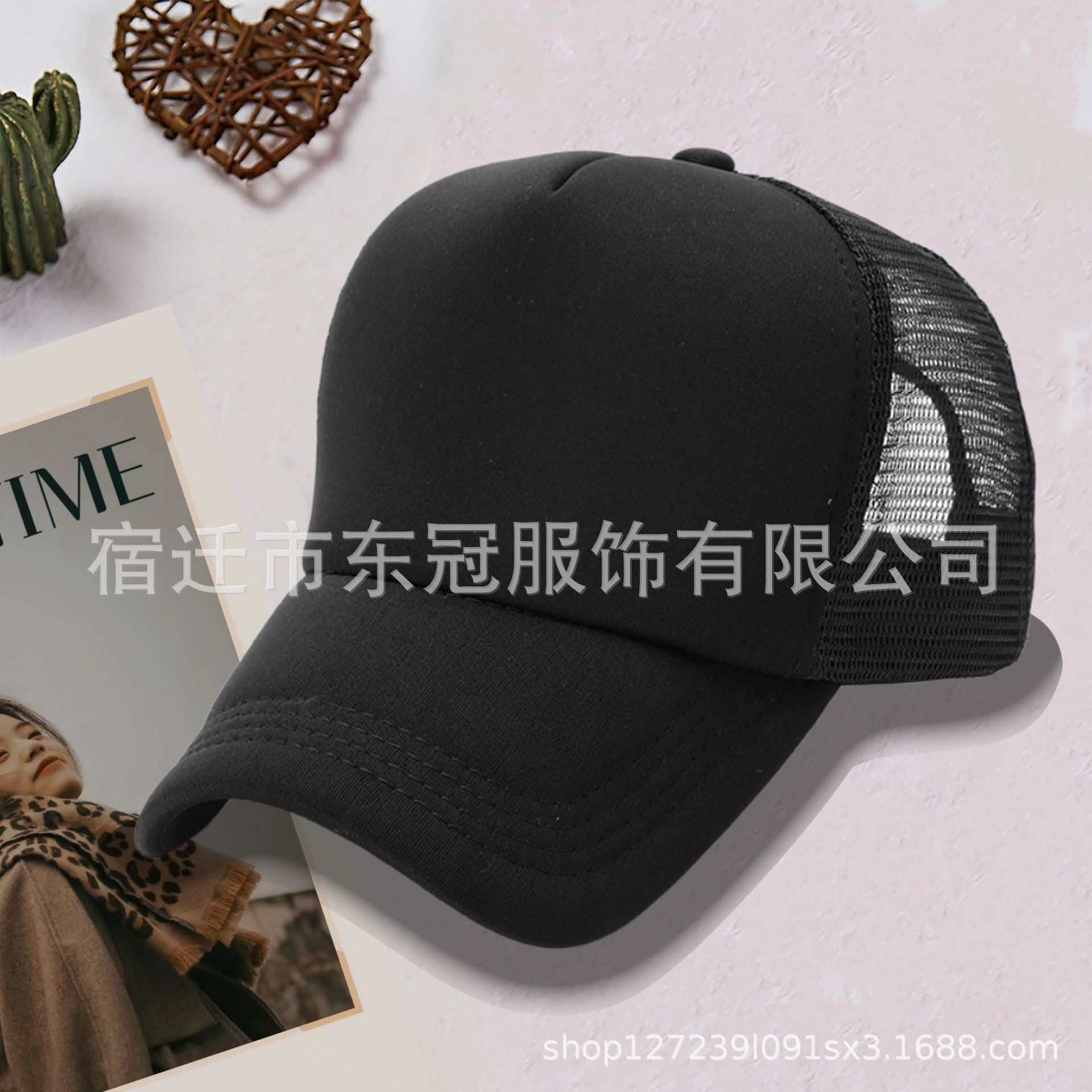 sponge mesh cap customized small batch printing embroidery outdoor traveling-cap advertising cap sun-proof breathable hat Item Picture