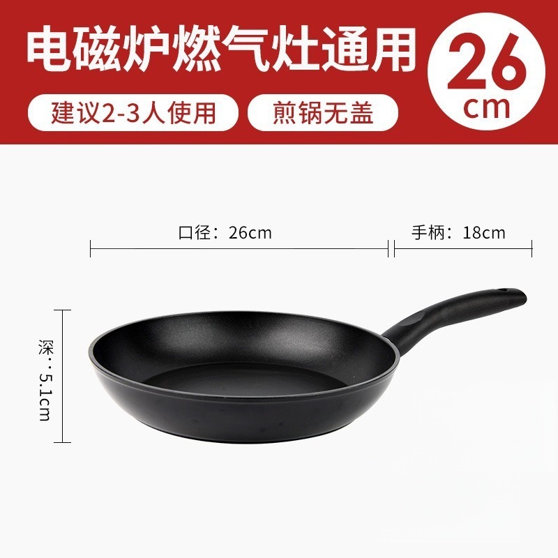 factory wholesale non-lampblack non-stick pan for breakfast frying pan multi-layer composite bottom multi-stove universal details Picture