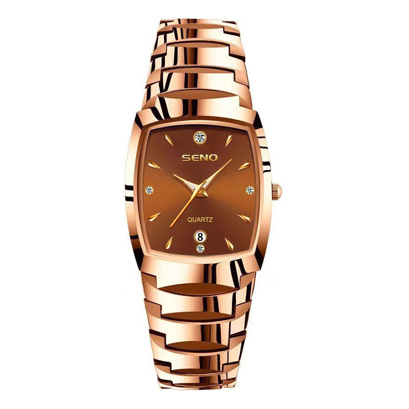 new men's steel strap watch square men's watch business waterproof calendar quartz watch cross-border generation watch Application Scenario