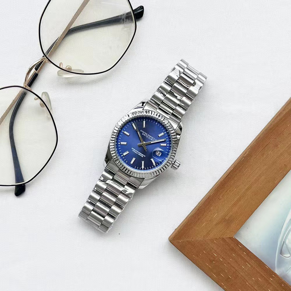 factory supply lao jia log series business casual solid three-bead steel belt quartz watch men's famous watch Item Picture