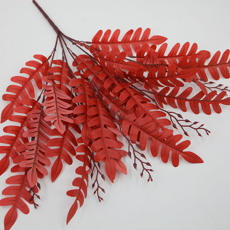 artificial flower 5 fork beam chinese scholartree leave artificial green plant leaves wedding flower bouquet flower arrangement dress up fake flower wholesale Specification drawing