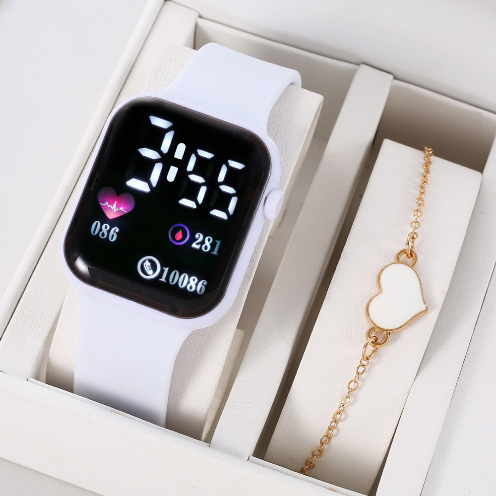 children's electronic watch time girls student girls junior high school waterproof good-looking boys and children cute watch full figure