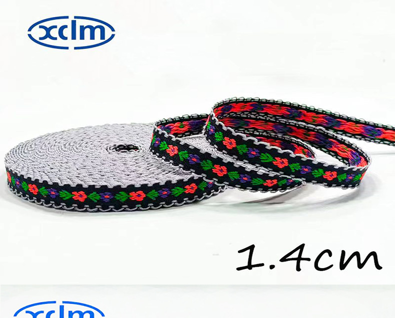 1.4cm pure cotton embroidered flower ethnic woven tape hand-decorated pastoral jacquard lace diy accessory pic 8