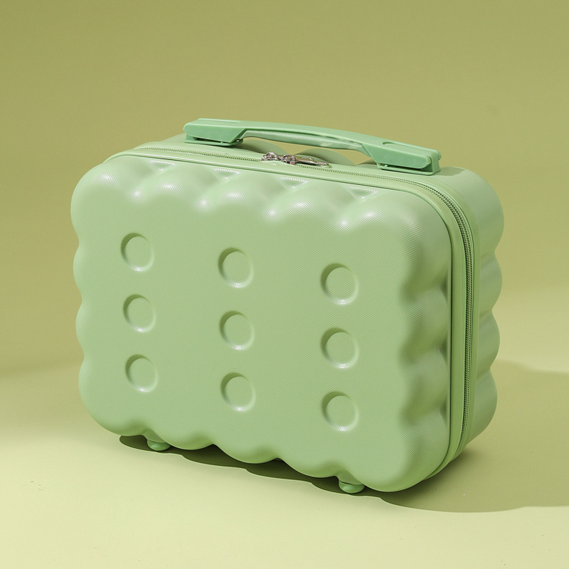portable box 14-inch luggage macaron biscuit make-up bag cute mini gift suitcase for men and women Item Picture