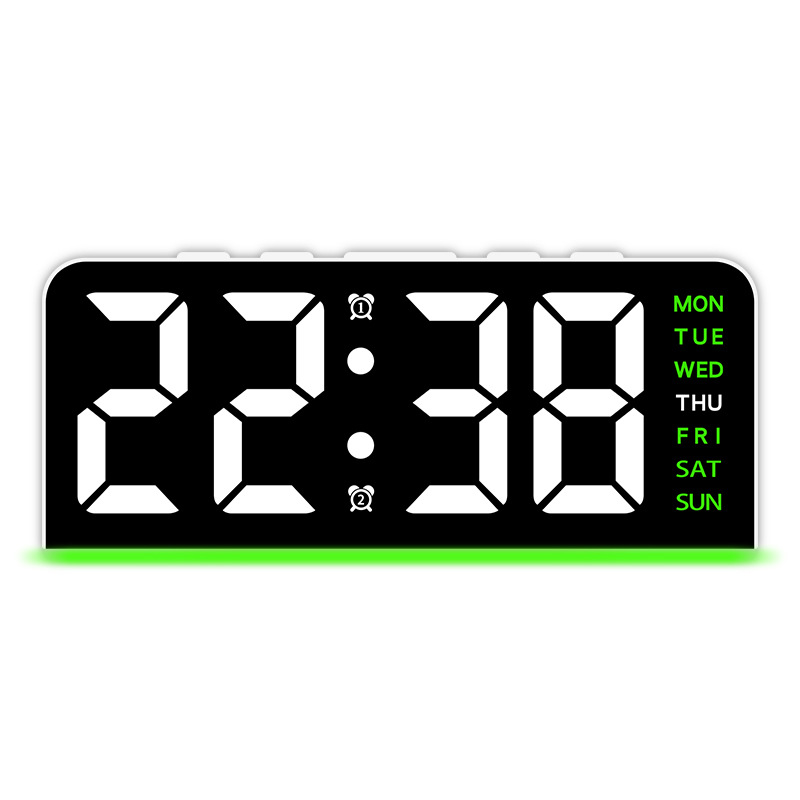 cross-border innovative led large digital clock ambience light date desk clock multi-function digital alarm clock gh8033 Item Picture