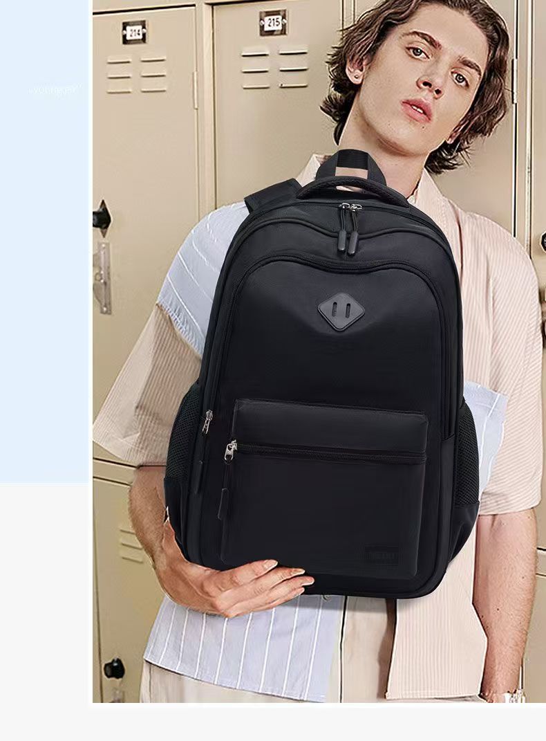 backpack men's large capacity casual trend schoolbag early high school and college student travel business sports extra large backpack details Picture