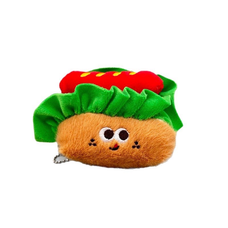 蛋糕毛绒公仔玩偶娃娃面包娃娃儿童玩具礼物可爱挂件钥匙扣仿真实物可爱包挂件白底实物图