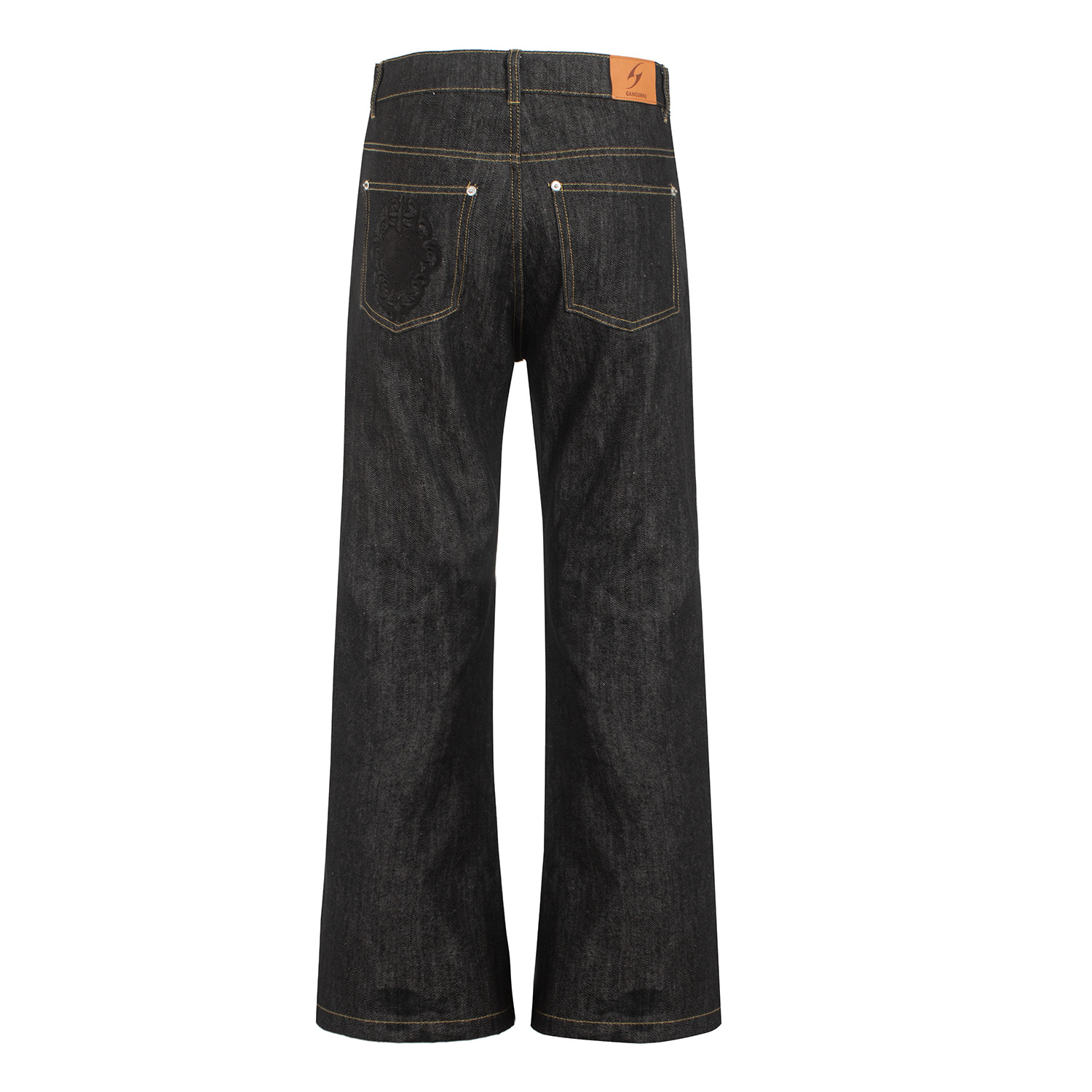 [csmy] echoforge original cow 13 oz machete skinny jeans commuter contraction trouser embroidered trousers full figure