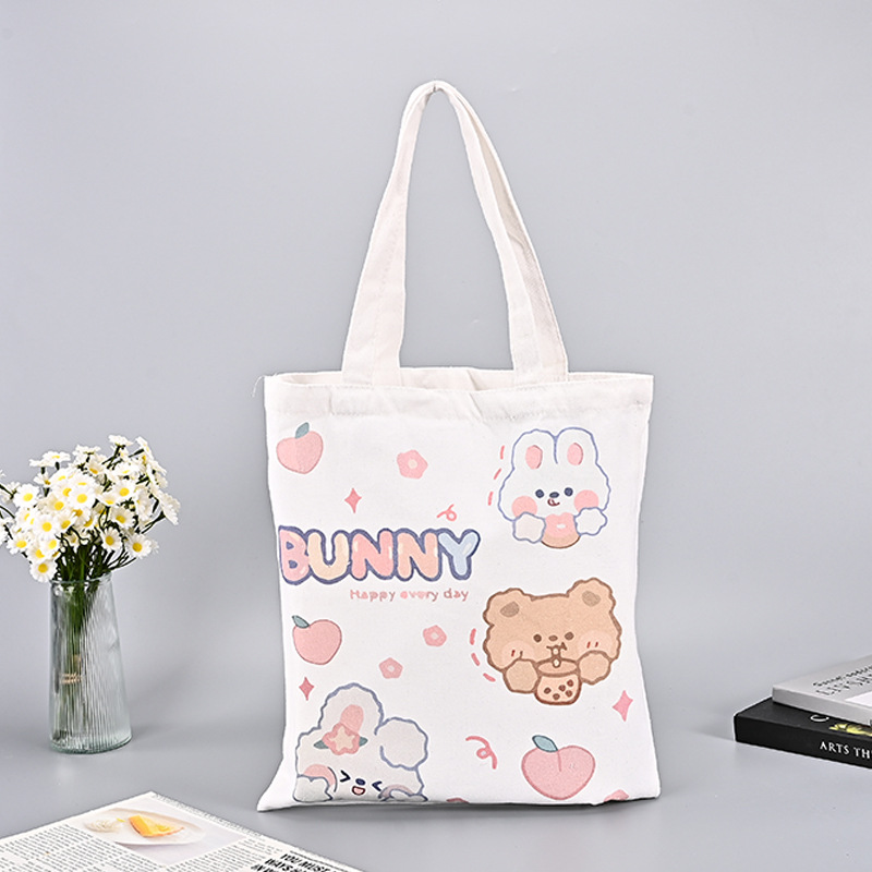 canvas bag custom printed logo handbag canvas bag teacher's day gift shopping bag student training class high sense Application Scenario