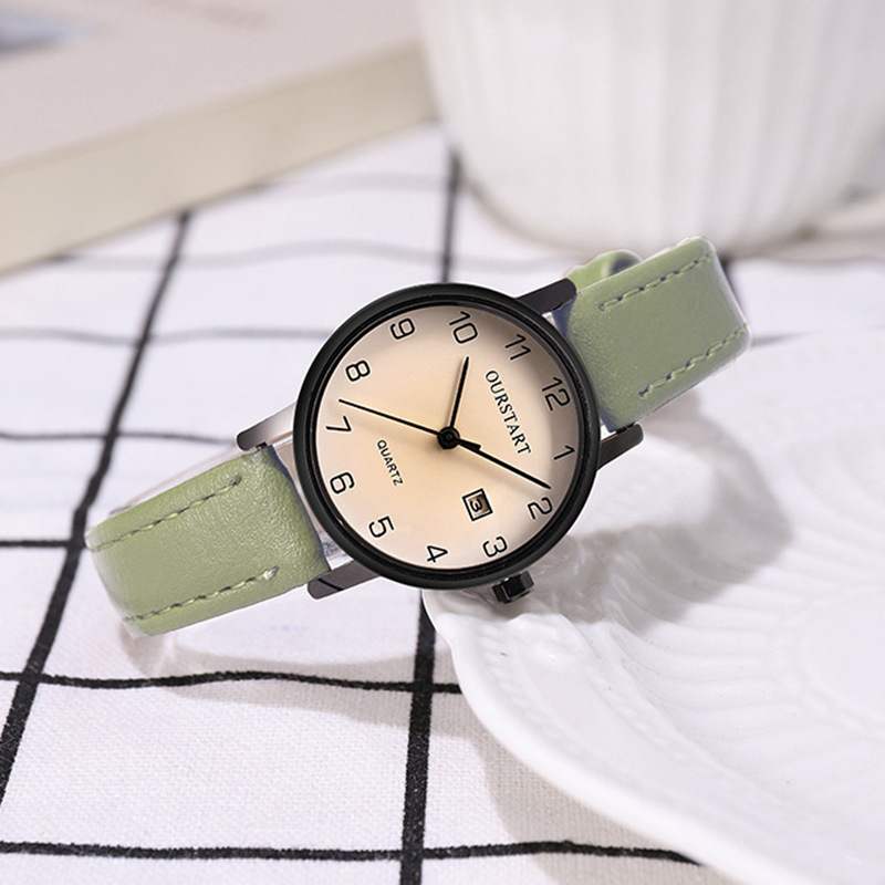 spot factory direct sales retro quartz watch wholesale student watch female korean exam watch calendar ladies watch full figure