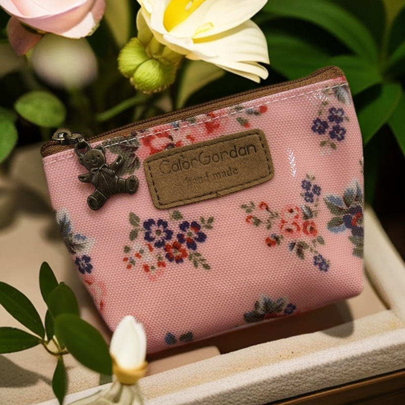 cartoon waterproof oxford cloth mini coin purse card holder female children's coin lipstick headset car key storage small bag full figure